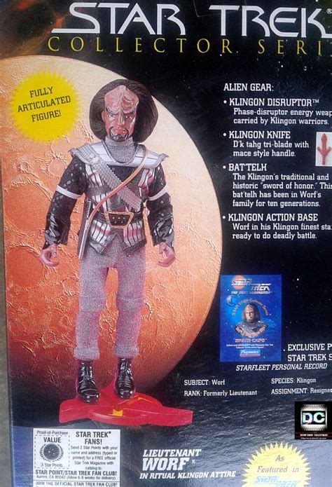 Klingon Worf Star Trek TNG/DS9 Clothed Retro Doll (Mego/Remco) 9" Playmates 1995 Vintage Alien