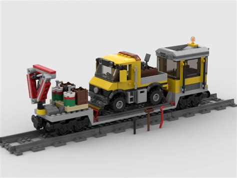 Lego® instructions 3677 - Red cargo train - Vagone manutenzione - Riedizione