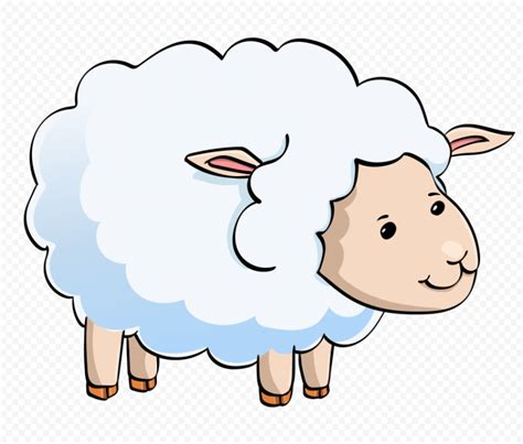 Cute White Lamb Sheep Cartoon Illustration | Citypng