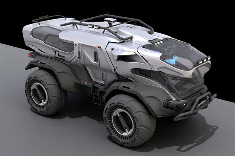 an image of a futuristic vehicle on a black background