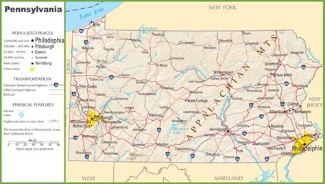 Pennsylvania highway map - Ontheworldmap.com