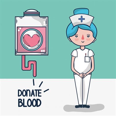 Premium Vector | Blood donation cartoon