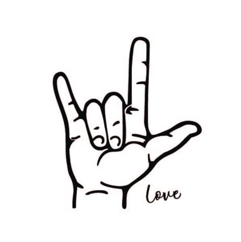 ASL Love Sign SVG Hand Love Svg - Etsy