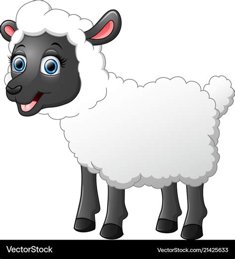 Cute sheep cartoon Royalty Free Vector Image - VectorStock