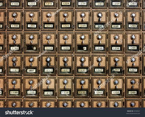 Vintage Post Office Boxes Stock Photo 9749521 : Shutterstock