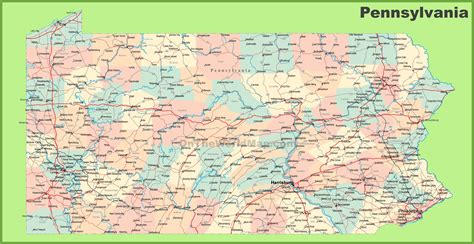 Map Of Pennsylvania With Cities – Verjaardag Vrouw 2020