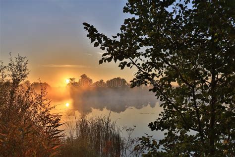 Early Morning, Sunrise Over The Lake Stock Photo - Image of reflection, finland: 157810852