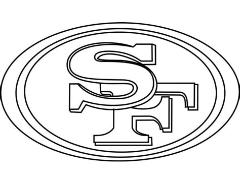 San Francisco 49ers Logo coloring page - Download, Print or Color Online for Free