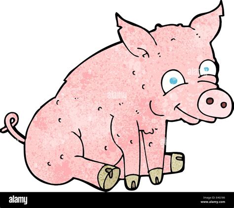 cartoon happy pig Stock Vector Image & Art - Alamy