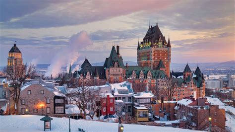 1366x768 Fairmont Le Château Frontenac HD Winter Canada 1366x768 Resolution Wallpaper, HD City ...