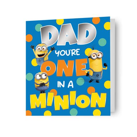 Despicable Me Minions 'Dad You're One In A Minion' Father's Day Card – Danilo Promotions