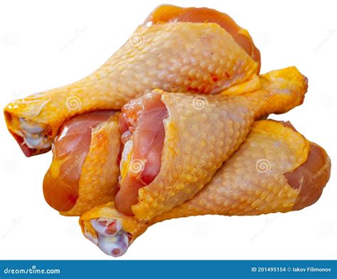 Raw Chicken Legs Isolated Over White Stock Photo - Image of healthy, ingredient: 201495154