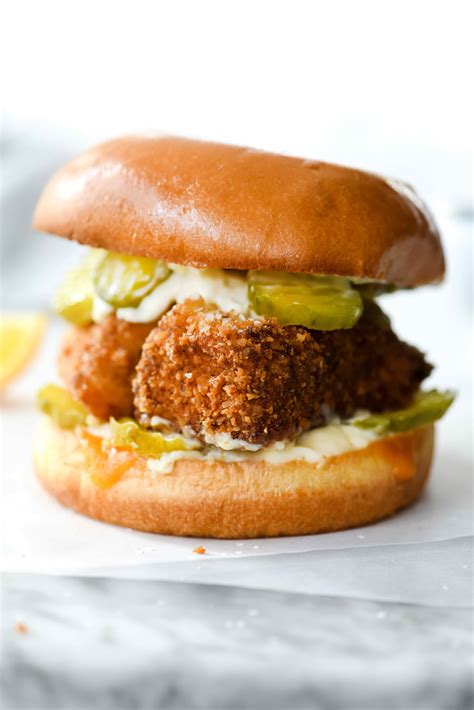 Healthier Fried Fish Sandwich {30 Minutes} | foodiecrush.com