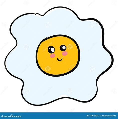 A Cute Egg Yolk Vector or Color Illustration Stock Vector ...