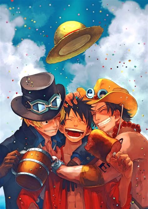 Tags: Fanart, ONE PIECE, Monkey D. Luffy, Portgas D. Ace, Sabo, One Piece: Two Years Later ...