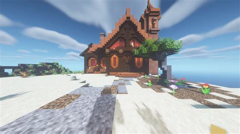 Desert House with a Local Oasis : Minecraft