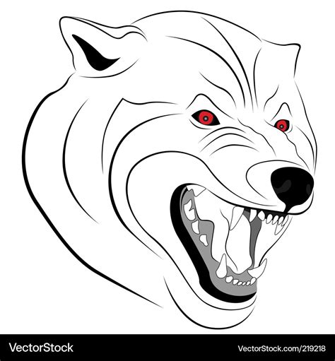 Angry Wolf Face Tattoo