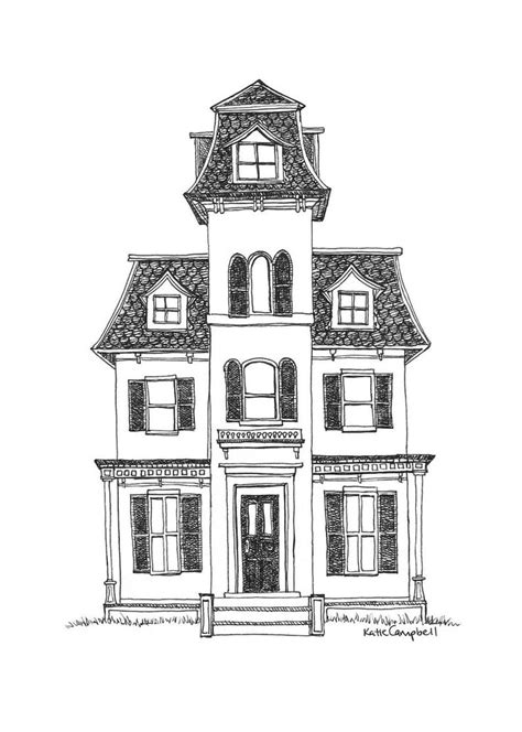 Victorian House Instant Download, Haunted House, Halloween Printable, Gothic Home Decor - Etsy ...