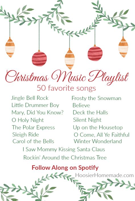 Christmas Music Playlist - Hoosier Homemade