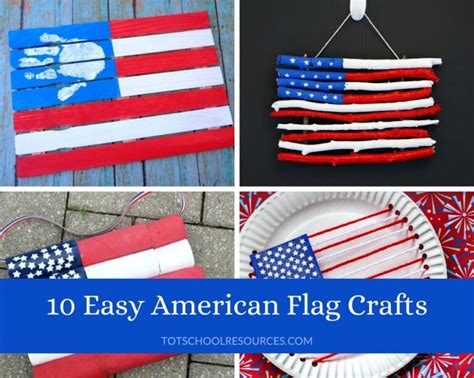 10 Easy American Flag Crafts {for Preschoolers} - totschoolresources.com