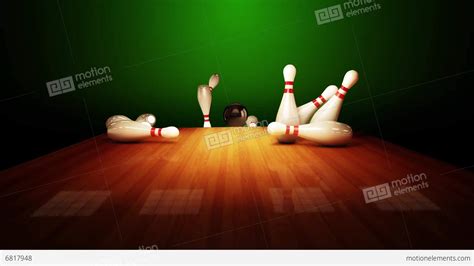 Bowling Strike Realistic Timewarp 3d Animation Stock Animation | 6817948