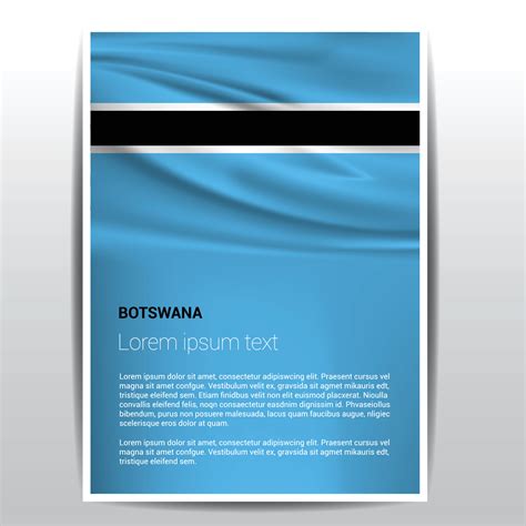 Botswana flag design vector 14327121 Vector Art at Vecteezy