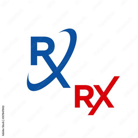 custom creative RX logo design vector medical treatment icon symbol illustration Stock Vector ...