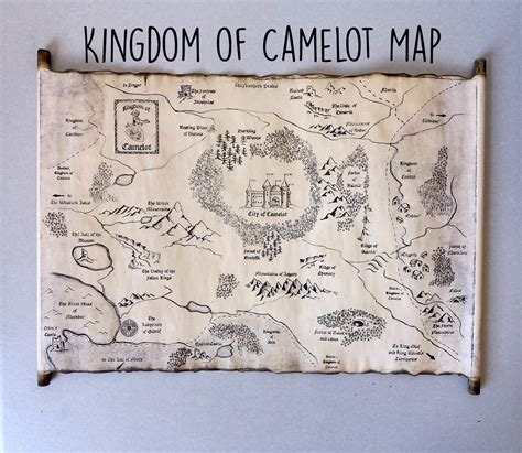 Kingdom of Camelot Map Merlin on BBC Map King Arthur Map of | Etsy