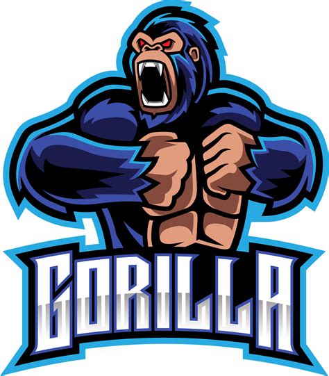 Angry gorilla mascot logo desain By Visink | TheHungryJPEG