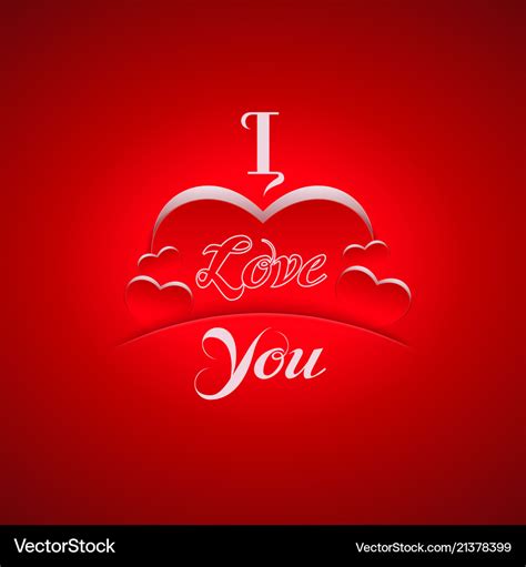 I love you background with hearts Royalty Free Vector Image