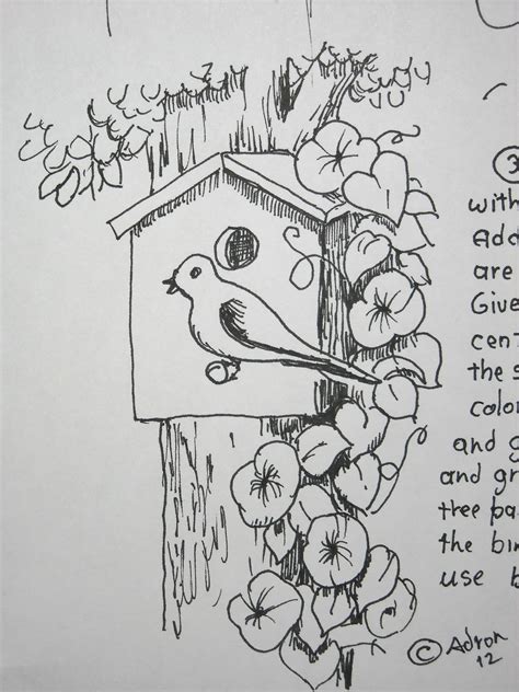 How to Draw Worksheets for The Young Artist: How To Draw A Birdhouse Project and Worksheet