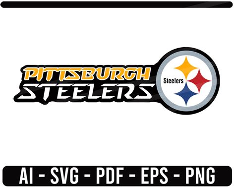 Pittsburgh Steelers Lettering SVG NFL sports Logo Football cut | Etsy