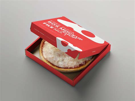 Free Opened Pizza Box Mockup (PSD)