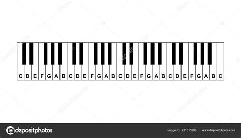 Piano Keyboard Diagram Piano Keyboard Layout Background Vector Illustration Stock Vector Image ...