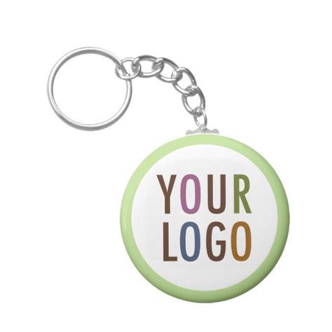 Round Promotional Keychain Company Logo No Minimum | Zazzle | Keychain, Custom keychain, Company ...