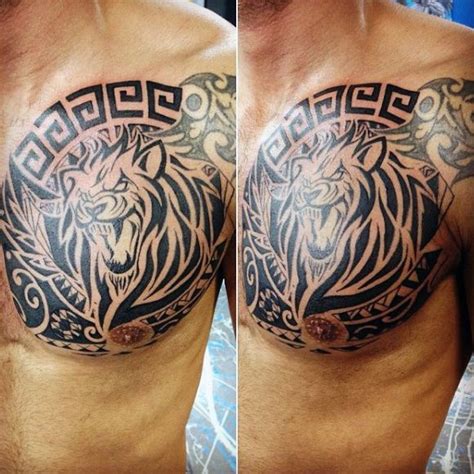 Cool Small Tribal Chest Tattoos For Men