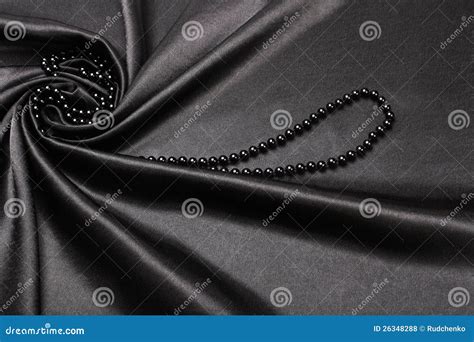 Black Silk Fabric Background Stock Photo - Image of decoration, pearls: 26348288