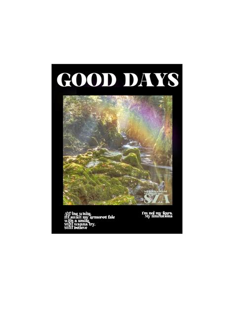 GOOD DAYS Themed SZA Poster digital Download - Etsy