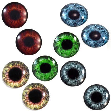 Human Inspired Glass Eyes Bundle - 5 Pairs – Handmade Glass Eyes