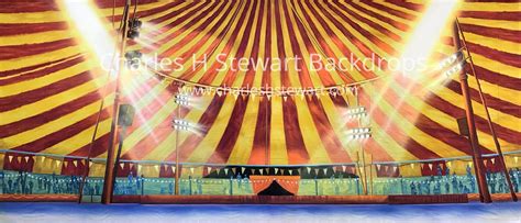 Circus Tent Interior Backdrop For Rent by Charles H. Stewart