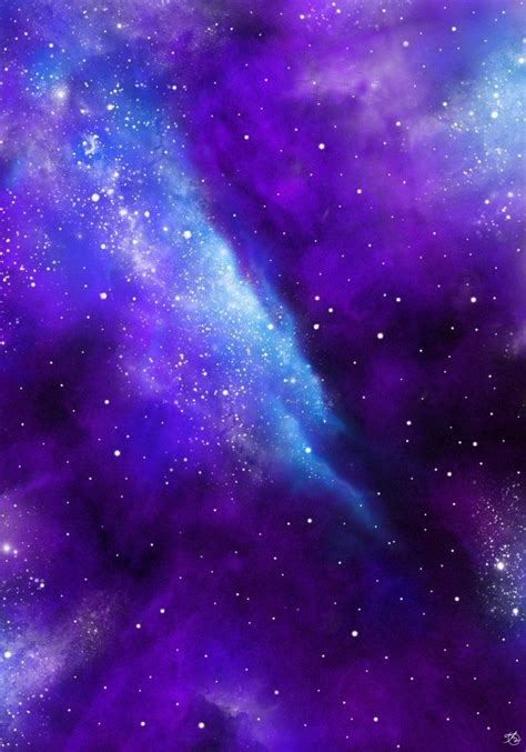 Violet Nebula Galaxy Painting