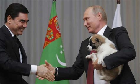 Turkmenistan leader unveils giant gold statue of local dog | Turkmenistan | The Guardian