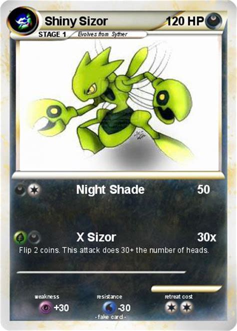 Pokémon Shiny Sizor - Night Shade - My Pokemon Card