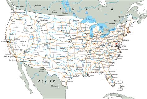 Map Of Usa Highways And Cities – Topographic Map of Usa with States