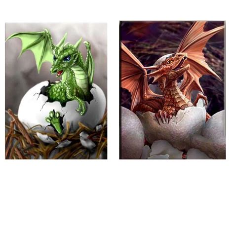 Diamond Painting Dragon Fantasy Diamond Embroidery Baby Dragon Eggs Full Mosaic Square Stones ...