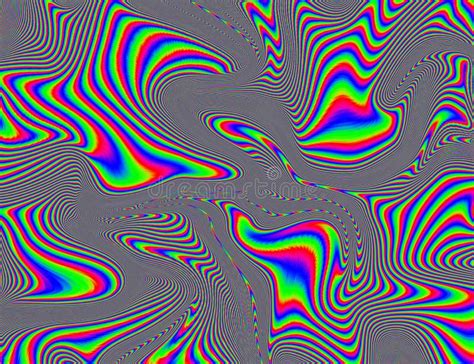 Trippy Psychedelic Rainbow Background Glitch LSD Colorful Wallpaper. 60s Abstract Hypnotic ...