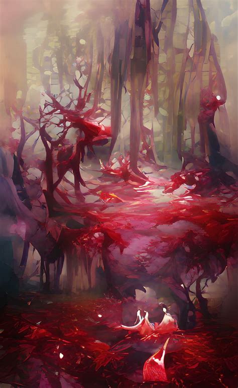 Drawing Blood, Bff Matching, Blood Art, Fantasy Forest, Digital ...