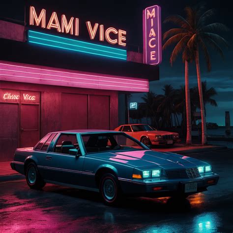 Premium Free ai Images | miami vice neon lights