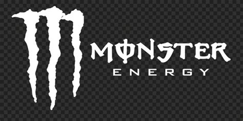 HD White Monster Energy Logo PNG