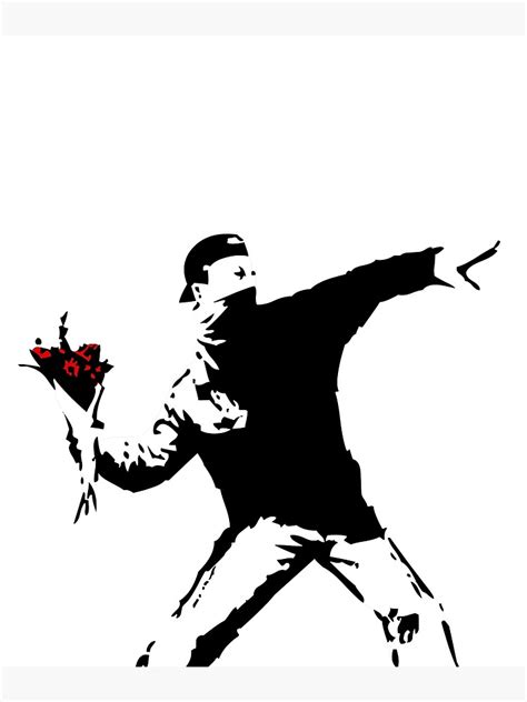 "Banksy Flower Thrower!" Canvas Print for Sale by ThatMerchStore | Redbubble